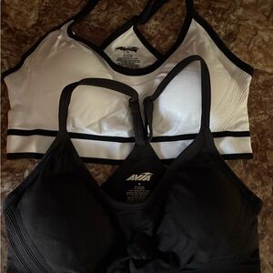 Avia Black and White Sports Bras for Women